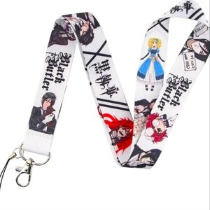 Kuroshitsuji Black Butler Anime Fashion Strap ID Badge Holder Keychain Lanyard
